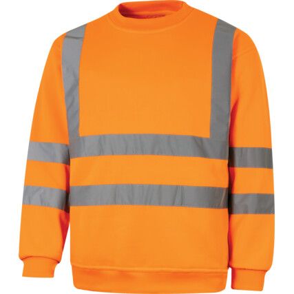 Hi-Vis Sweatshirt, EN20471 Orange, Medium
