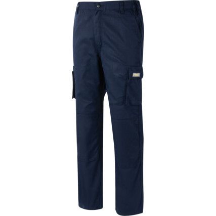 Cargo Trousers, Navy Blue, 34" Waist, Long Fit, 33" Leg