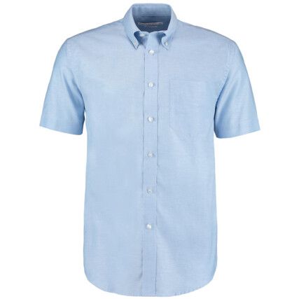 KK350 Men's 15.1/2in Short Sleeve Light Blue Oxford Shirt