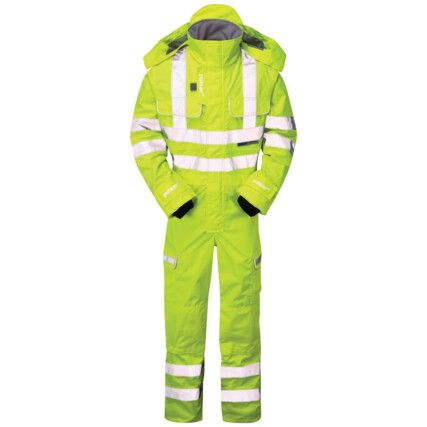 Coverall, Unisex, Yellow, Polyester, M