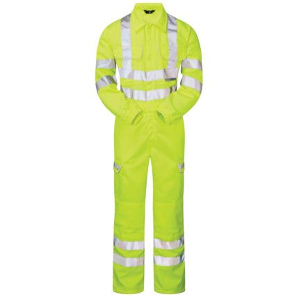 Combat Coverall, Yellow, Cotton/Polyester, 2XL
