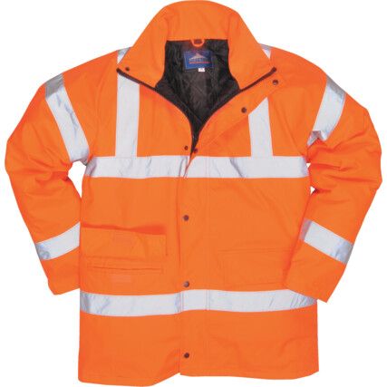 Jacket, Orange, Nylon/Polyester, L