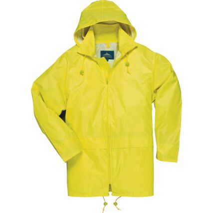 Rain Jacket, Reusable, Unisex, Yellow, PVC, M