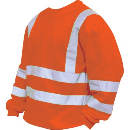 Hi-Vis Sweatshirt, Men, Orange, XL