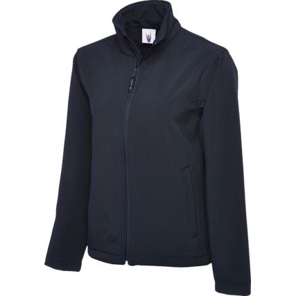 Soft Shell Jacket, Men, Navy Blue, Elastane/Polyester, L