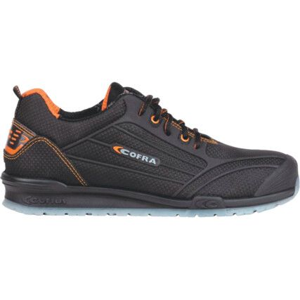 Cregan, Safety Trainers, Black, Wide Fitting, Leather Upper, Aluminium Toe Cap, S3, Size 9