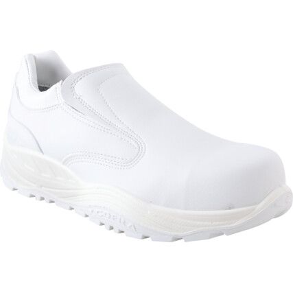 Hata, Safety Shoes, Unisex, White, Ecolorica Upper, Composite Toe Cap, S3, Size 9