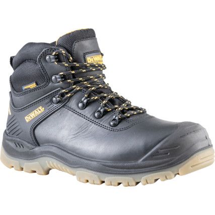 Newark, Unisex Safety Boots Size 10, Black, Leather, Waterproof, Steel Toe Cap, Wide Fit