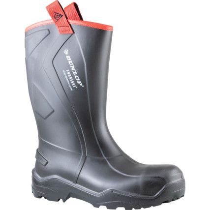 Purofort+, Rigger Boots, Men, Black, Polyurethane Upper, Steel Toe Cap, S5, Size 7