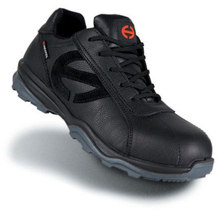 Run-R 400, Safety Trainers, Unisex, Black, Leather Upper, Composite Toe Cap, S3, Size 9