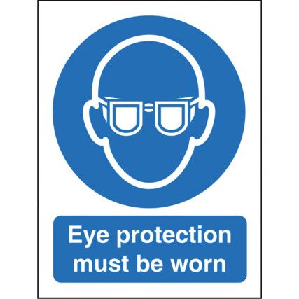 Eye Protection Must be Worn Polycarbonate Sign 300mm x 400mm