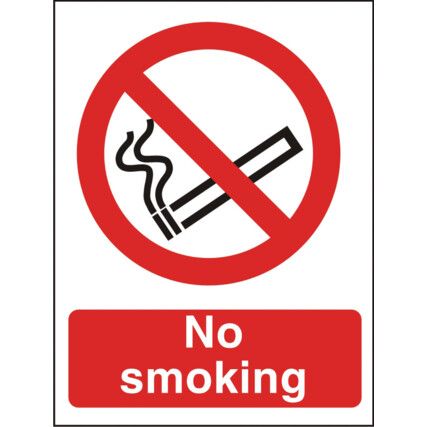 No Smoking Polycarbonate Sign 400mm x 300mm