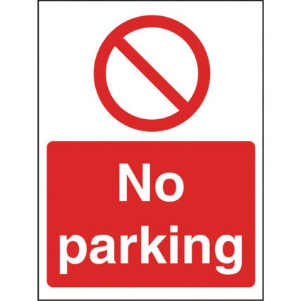 No Parking Polycarbonate Sign - 400 x 300mm