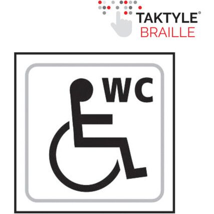 Disabled Wc Sign Graphic -Taktyle 150mm x 150mm