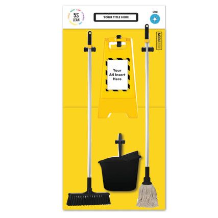 Shadow Board, XL, For Dry Cleaning, Yellow