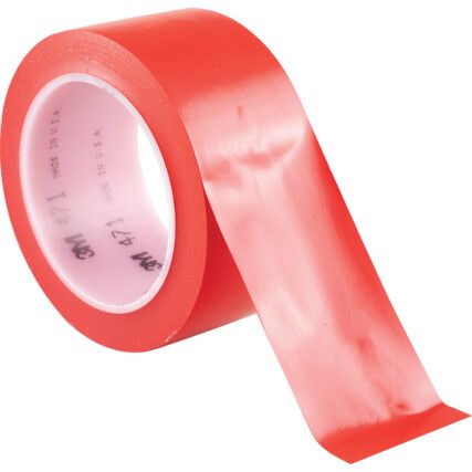 471 Adhesive Floor Marking Tape, PVC, Red, 50.8mm x 33m