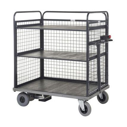POWERED DISTRIBUTION TRUCK-1500H-3 SHELF WITH SIDES-1000 X 700