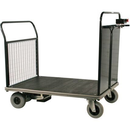 POWERED PLATFORM TRUCK - STEEL END WITH MESH OPP END - SMALL