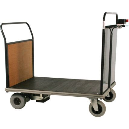 POWERED PLATFORM TRUCK - STEEL END WITH TIMBER OPP END - SMALL