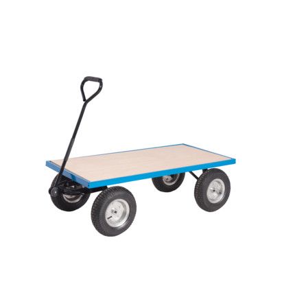 TI216R Platform Truck With Reach Compliant Wheels, Plywood Base