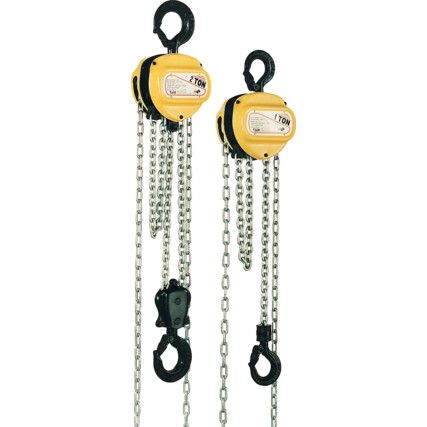 VS III, Manual Chain Hoist, 500kg Rated Load, 3m Lift, 5mm Chain with Safety Hook