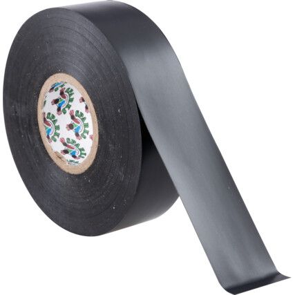 Electrical Tape, PVC, Black, 25mm x 33m, Pack of 1