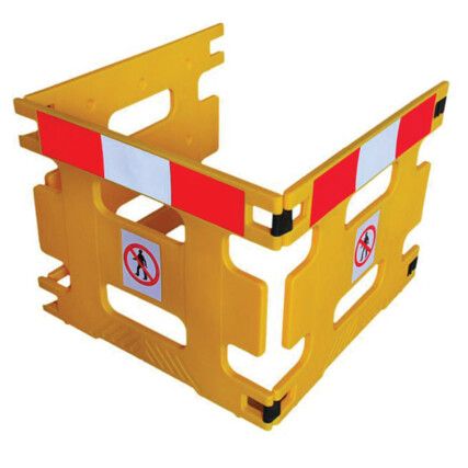 Handigard Safety Barrier, Polyethylene, Red/White