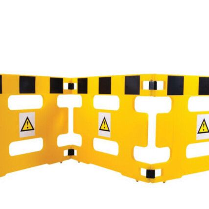 Handigard Safety Barrier, Polyethylene, Black/Yellow