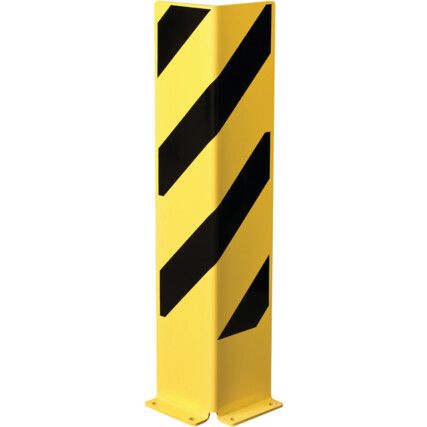 Angle Bracket Protector, Right Angled, Steel, Yellow/Black, 160mm x 800mm