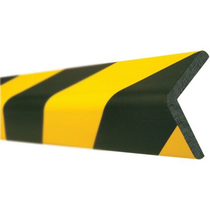 Protection Foam, Right Angled, Polyurethane, Yellow/Black, 1m x 60mm x 60mm