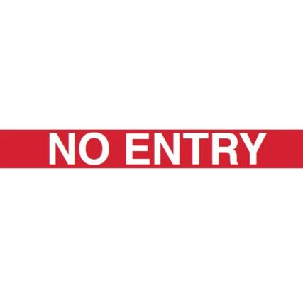 Premium Belt Barrier Black Post 10.6m No Entry Message