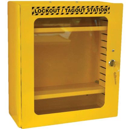 YELLOW LOCKOUT CABINET - CLEARFAS CIA (HWD: 400 X 360 X 155MM)