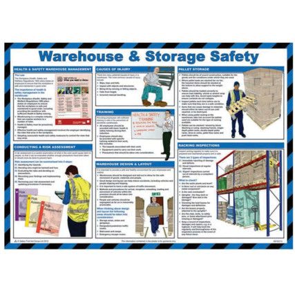 SAFETY POSTER - WAREHOUSE & STORAGE SAFETY - LAM (590 X 420MM)