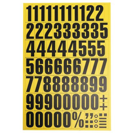 MAGNETIC NUMBER SET -39MM(YELLOW)