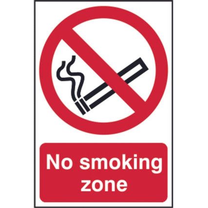 NO SMOKING ZONE - PVC (200X300MM)
