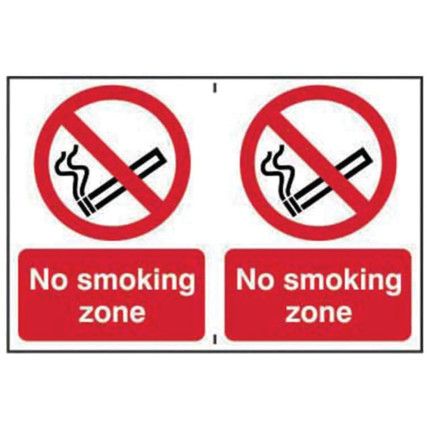 NO SMOKING ZONE - PVC (300X200MM)