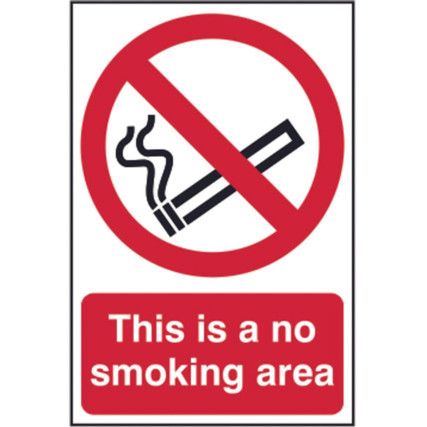 THIS IS A NO SMOKING AREA -PVC(200 X 300MM)
