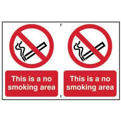 THIS IS A NO SMOKING AREA -PVC(300 X 200MM)