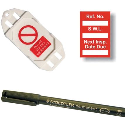 SWL MINI TAG INS.KIT - RED (20 AS SETTAG HOLDERS, 40 INS., 1 PEN)