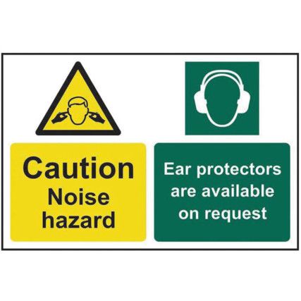 CAUTION NOISE HAZARD EAR PROT AVAILABLE ON REQUEST-PVC(200X300MM)