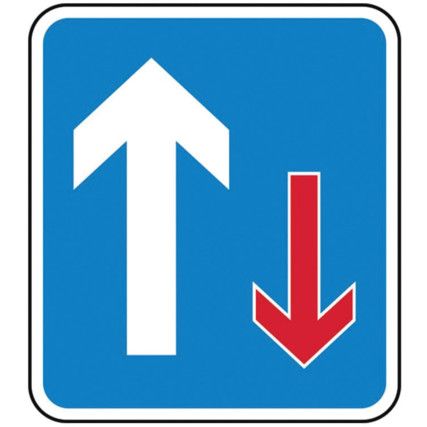 700X800MM DIB 'GIVE WAY TO ONCOMING TRAFFIC' ROAD SIGN (W CHANNEL)