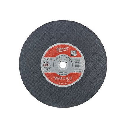 Cutting Disc, 24-Coarse, 350 x 4 x 25.4 mm, Type 41, Aluminium Oxide
