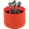 Countersink Set, Countersink, Straight Shank, Set of 5, Cobalt High Speed Steel, Uncoated thumbnail-0