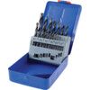 Jobber Drill Set, 1 to 10mm x 0.5mm, Rolled Forged, Metric, High Speed Steel, Set of 19 thumbnail-0
