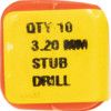 S100, Stub Drill, 3.2mm, High Speed Steel, Black Oxide thumbnail-3