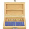 Diamond Coated Burr Set with 3.0mm Shank in wooden case - 10 Piece thumbnail-0