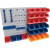 Louvred Panel/Storage Bins, Plastic, Blue/Dark Grey/Green/Red/Yellow, 900x540mm, 44 Pack thumbnail-0