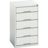 Verso Drawer Cabinet, 7 Drawers, Light Grey/Red, 800 x 525 x 550mm thumbnail-0