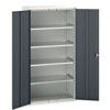 Verso Storage Cabinet, 2 Doors, Anthracite Grey, 2000 x 1050 x 550mm thumbnail-0