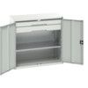 Verso Kitted Cupboard, 2 Doors, Light Grey, 1000 x 1050 x 550mm thumbnail-0